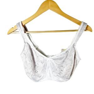 Amoena Helena 44025 Soft Cup Mastectomy Wireless Bra Size 40DD White Nude